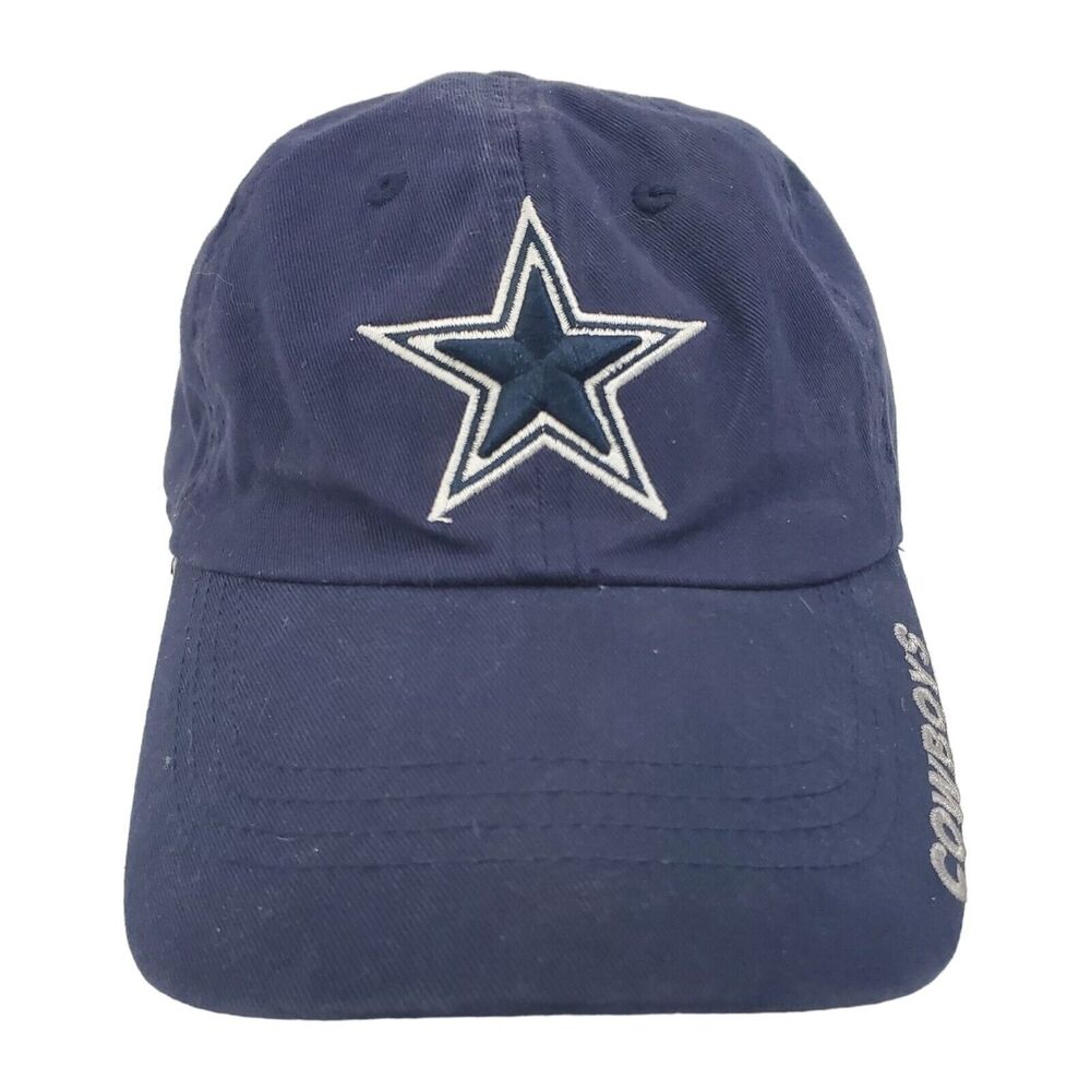 DALLAS COWBOYS Hat Cap Adult Blue Spell Out Strapback NFL Football